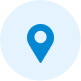 A simple blue pin icon set against a white background, representing navigation or a specific location marker.